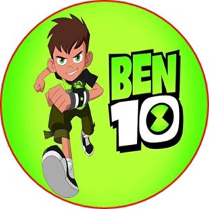 Cialda per torta BEN 10 Ben Ten decorazione alimentare senza glutine topper cake img 02 (Ostia, 16 cm)