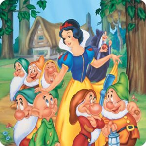 Cialda per torta BIANCANEVE decorazione alimentare senza glutine topper cake rettangolare 2 (Pasta di zucchero, 25 x 20 cm)