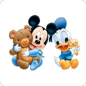 Cialda per torta Baby Topolino Compleanno Bambino Decorazione alimentare personalizzabile Gluten free Topper Cake Design (quadrato) img 1