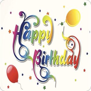 Cialda per torta Buon Compleanno HAPPY BIRTHDAY Decorazione alimentare personalizzabile Gluten free Topper Cake Design (Quadrata) img 01