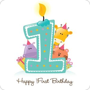 Cialda per torta Buon Compleanno HAPPY BIRTHDAY Decorazione alimentare senza glutine Topper Cake (Quadrata) img 01 (Ostia, 18 x 18 cm)