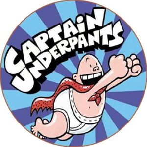 Cialda per torta CAPITAN MUTANDA decorazione alimentare senza glutine personalizzazione grafica inclusa topper cake rotondo