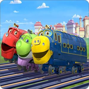 Cialda per torta CHUGGINGTON decorazione alimentare senza glutine personalizzazione grafica inclusa topper cake quadrato 2 (Ostia, 16 x 16 cm)