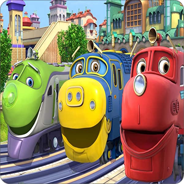 Cialda per torta CHUGGINGTON decorazione alimentare senza glutine personalizzazione grafica inclusa topper cake quadrato 3 (Pasta di zucchero, 20 x 20 cm)