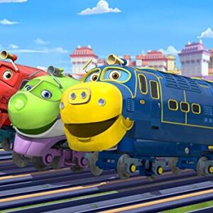 Cialda per torta CHUGGINGTON decorazione alimentare senza glutine personalizzazione grafica inclusa topper cake rettangolare 1 (Pasta di zucchero, 25 x 20 cm)