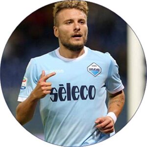 Cialda per torta CIRO IMMOBILE LAZIO Calcio decorazione alimentare senza glutine topper cake img 2 (Ostia, 16 cm)