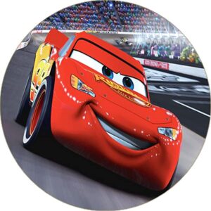 Cialda per torta Cars decorazione alimentare senza glutine topper cake img 01 (Pasta di zucchero, 20 cm)