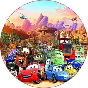 Cialda per torta Cars decorazione alimentare senza glutine topper cake img 06 (Ostia, 20 cm)