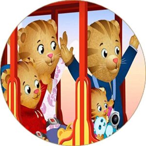 Cialda per torta DANIEL TIGER decorazione alimentare senza glutine personalizzazione grafica inclusa topper cake design (formato rotondo) img 2