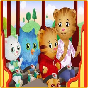 Cialda per torta DANIEL TIGER decorazione alimentare senza glutine topper cake ( quadrato) img 1 (Ostia, 18x18 cm)