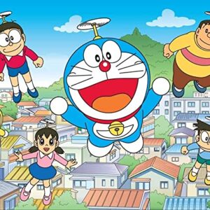 Cialda per torta DORAEMON decorazione alimentare senza glutine topper cake rettangolare img 3 (Pasta di zucchero, 20 x 30 cm)