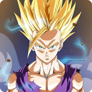 Cialda per torta DRAGON BALL GOKU decorazione alimentare senza glutine topper cake ( quadrato) (Ostia, 20 cm)