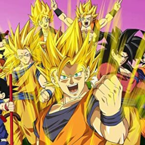 Cialda per torta DRAGON BALL GOKU decorazione alimentare senza glutine topper cake ( rettangolare) img 1 (Ostia, 20 x 30 cm)