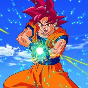 Cialda per torta DRAGON BALL GOKU decorazione alimentare senza glutine topper cake ( rettangolare) img 13 (Ostia, 20 x 30 cm)