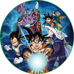 Cialda per torta DRAGON BALL GOKU decorazione alimentare senza glutine topper cake ( rotondo) img 13 (Ostia, 18 cm)