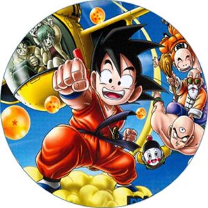 Cialda per torta DRAGON BALL GOKU decorazione alimentare senza glutine topper cake ( rotondo) img 15 (Ostia, 16 cm)