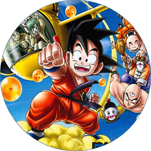 Cialda per torta DRAGON BALL GOKU decorazione alimentare senza glutine topper cake ( rotondo) img 18 (Ostia, 18 cm)