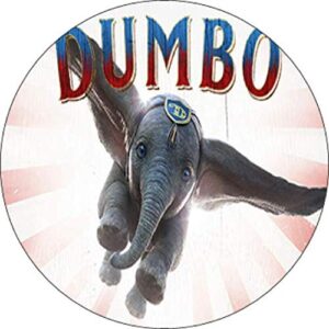 Cialda per torta DUMBO Elefante decorazione alimentare senza glutine topper cake rotondo 4 (Ostia, 18 cm)
