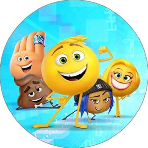 Cialda per torta EMOJI decorazione alimentare senza glutine topper cake ( rotondo) img 2 (Pasta di zucchero, 20 cm)