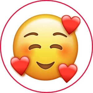 Cialda per torta EMOJI decorazione alimentare senza glutine topper cake ( rotondo) img 4 (Pasta di zucchero, 16 cm)