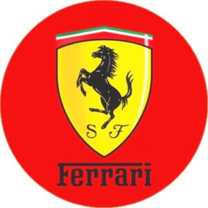 Cialda per torta FERRARI decorazione alimentare senza glutine topper cake rotondo img 1 (Pasta di zucchero, 20 cm)