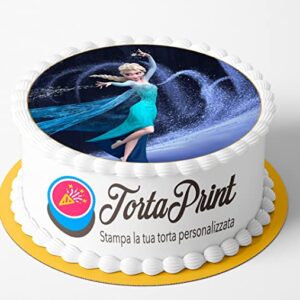 Cialda per torta FROZEN Topper Cake personalizzato rotondo 1