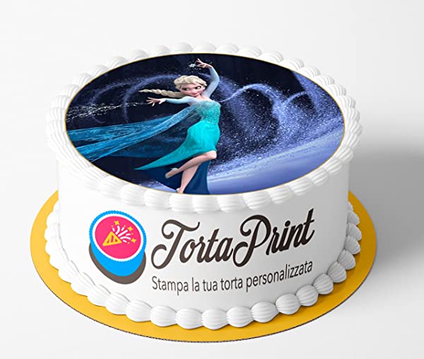 Cialda per torta FROZEN Topper Cake personalizzato rotondo 1 - TortaPrint