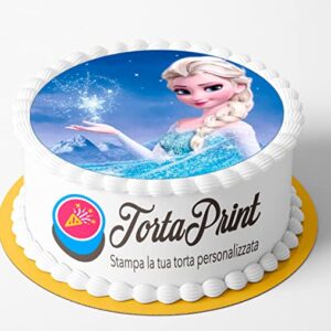 Cialda per torta FROZEN Topper Cake personalizzato rotondo 12