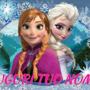 Cialda per torta FROZEN decorazione alimentare senza glutine topper cake img 2 (Ostia, 20x30 cm)