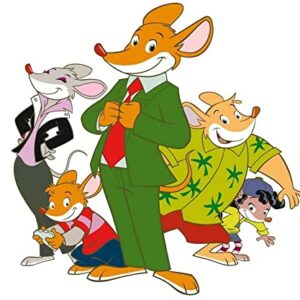 Cialda per torta GERONIMO STILTON decorazione alimentare senza glutine topper cake rettangolare 1 (Ostia, 25 x 15 cm)