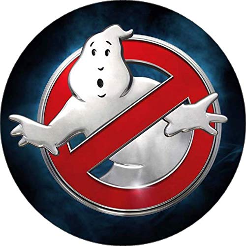 Cialda per torta GHOSTBUSTERS Acchiappa fantasmi decorazione alimentare senza glutine topper cake rotondo 1 (Pasta di zucchero, 18 cm)