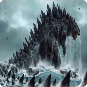 Cialda per torta GODZILLA decorazione alimentare senza glutine topper cake quadrato img 1 (Pasta di zucchero, 16 x 16 cm)