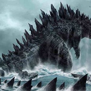 Cialda per torta GODZILLA decorazione alimentare senza glutine topper cake rettangolare img 4 (Pasta di zucchero, 20 x 30 cm)