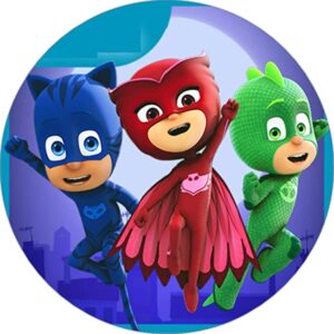 Cialda per torta Gattoboy Geco Gufetta decorazione alimentare senza glutine personalizzazione grafica inclusa topper cake img 16 (Pasta di zucchero, 16 cm)