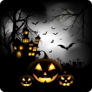 Cialda per torta HAPPY HALLOWEEN decorazione alimentare senza glutine topper cake quadrato img 3 (Ostia, 16 x 16 cm)