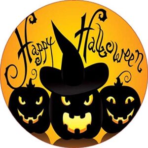 Cialda per torta HAPPY HALLOWEEN decorazione alimentare senza glutine topper cake rotondo img 5 (Ostia, 16 cm)
