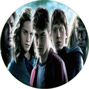 Cialda per torta HARRY POTTER decorazione alimentare senza glutine topper cake img 03 ( rotondo) (Ostia, 16 cm)