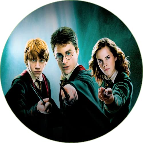 Cialda per torta HARRY POTTER decorazione alimentare senza glutine topper cake img 04 ( rotondo) (Pasta di zucchero, 20 cm)