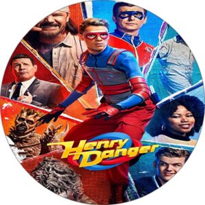 Cialda per torta HENRY DANGER decorazione alimentare senza glutine topper cake rotondo 8 (Pasta di zucchero, 16 cm)
