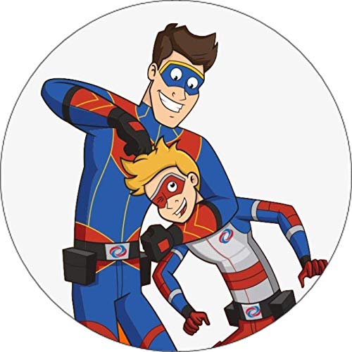 Cialda per torta HENRY DANGER decorazione alimentare senza glutine topper cake rotondo (Ostia, 16 cm)