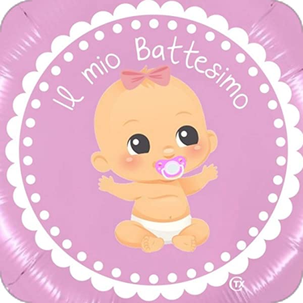 Cialda per torta IL MIO BATTESIMO Bambina decorazione alimentare senza  glutine personalizzazione grafica inclusa topper cake design (Formato  rotondo) img 18 - TortaPrint