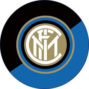 Cialda per torta INTER CALCIO decorazione alimentare senza glutine topper cake img 1 (Ostia, 16 cm)