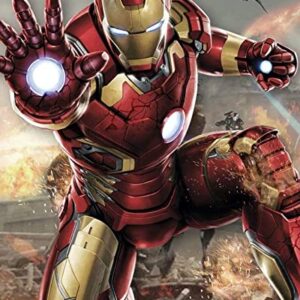 Cialda per torta Iron Man Avengers decorazione alimentare senza glutine topper cake ( rettangolare) img 01 (Ostia, 20 x 30 cm)