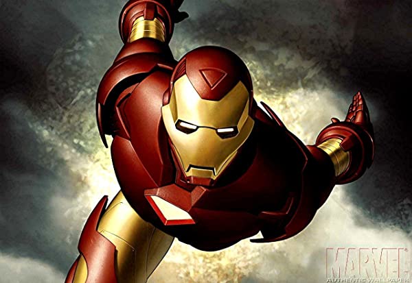 Cialda per torta Iron Man Avengers decorazione alimentare senza glutine topper cake ( rettangolare) img 05 (Pasta di zucchero, 20 x 30 cm)