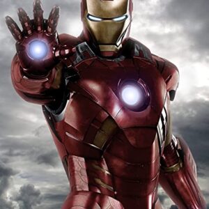 Cialda per torta Iron Man decorazione alimentare senza glutine topper cake ( rettangolare) img 06 (Ostia, 25 x 20 cm)