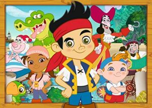 Cialda per torta JAKE e i PIRATI decorazione alimentare Senza Glutine Topper Cake Rettangolare 4 (Pasta di zucchero, 25 x 15 cm)