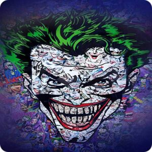 Cialda per torta JOKER Batman decorazione alimentare senza glutine topper cake quadrato 4 (Pasta di zucchero, 20 x 20 cm)