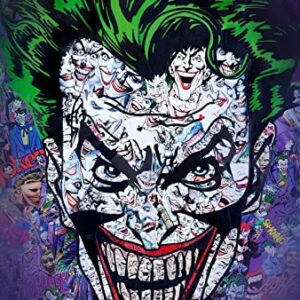 Cialda per torta JOKER Batman decorazione alimentare senza glutine topper cake rettangolare 4 (Pasta di zucchero, 20 x 30 cm)
