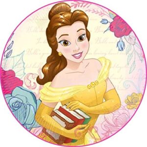Cialda per torta LA BELLA E LA BESTIA decorazione alimentare senza glutine personalizzazione grafica inclusa topper cake design (formato rotondo) img 6 (Ostia, 20 cm)