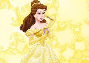 Cialda per torta LA BELLA E LA BESTIA decorazione alimentare senza glutine personalizzazione grafica inclusa topper cake design (formato rettangolare) img 7 (Pasta di zucchero, 15x25 cm)